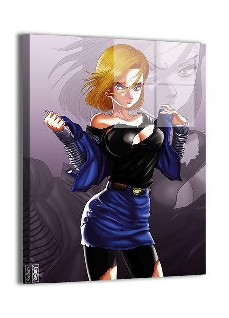 Android 18 Wall Art Acrylic Print, Premium Wall Art by Snapping Turtle Gallery