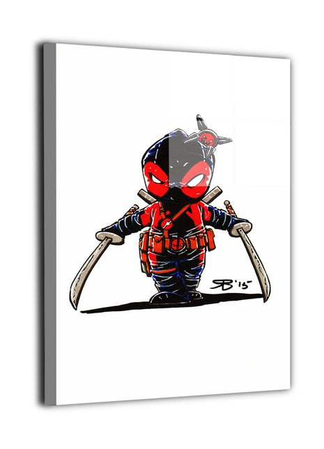 Anti-Hero Chibi Deadpool wall art — Marvel vertical print by Ceasar Muyuela, image 1.