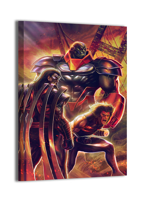 Apocalypse Ascendant Wall Art Canvas Print – Wolverine, Mr. Sinister & Apocalypse by Ryan Pasibe & Marvin Tabacon