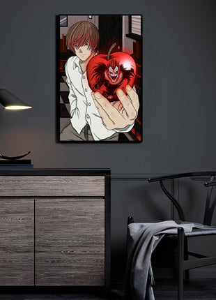 Apple of the Shinigami by Ryan Pasibe, colors by Sam Dela Torre displayed in a modern room.