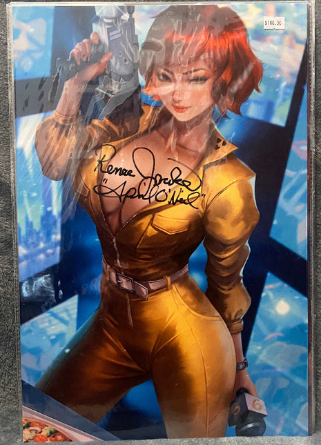 April O'Neal 12x18 Metal Signed by Renae Jocobs - Snapping Turtle Gallery