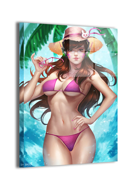 d.va by nopeys; metallic sheen enhances highlights, ready to hang.