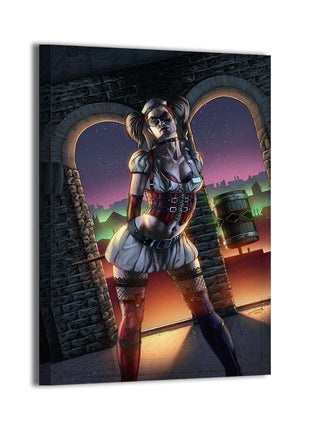 Harley Quinn Arkham Siren Wall Art gloss canvas print by Geebo Vigonte