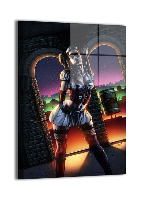Arkham Siren Wall Art Metal Print – Harley Quinn Arkham Asylum by Geebo Vigonte and Nestor Redulla Jr.
