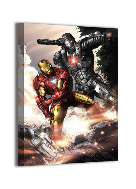 Armored Alliance Iron Man & War Machine wall art — Marvel vertical print by Julius Abrera, image 2.
