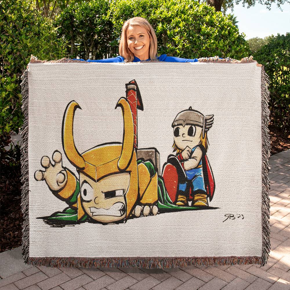 Playtime With Loki and Thor 50x60 Blanket