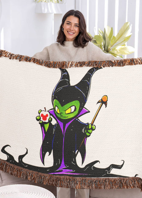Maleficent Chibi Blanket | Disney Villain Woven Throw - Snapping Turtle Gallery