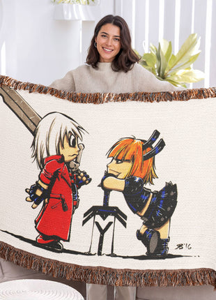 Dante Magik Chibi Blanket | Devil May Cry x Marvel Woven Throw - Snapping Turtle Gallery