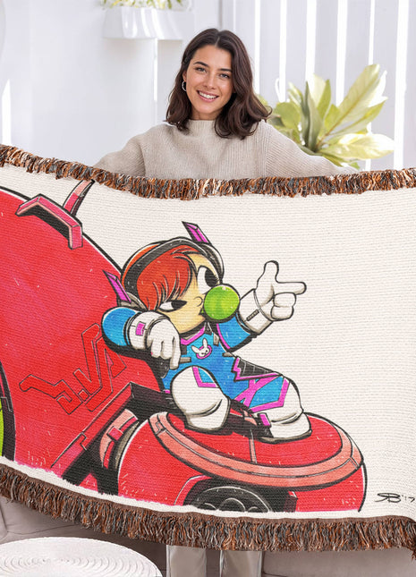 D.Va Overwatch Chibi Blanket | Gaming Woven Throw - Snapping Turtle Gallery