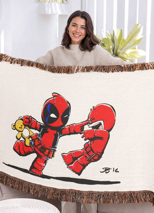 Deadpool Daredevil Chibi Blanket | Marvel Woven Throw - Snapping Turtle Gallery