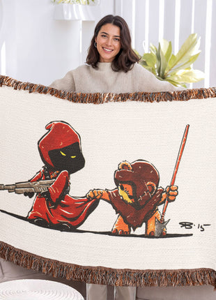 Ewok Jawa Chibi Blanket | Star Wars Woven Throw - Snapping Turtle Gallery