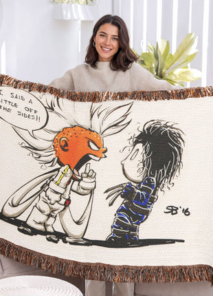 Storm Edward Scissorhands Chibi Woven Blanket | Marvel Cotton Throw, Shop Storm & Edward Scissorhands chibi Marvel woven blanket. 100% cotton loom-woven throw, 3 sizes. No peeling, no fading. Fast US shipping. Order yours today., [-Snapping Turtle Gallery