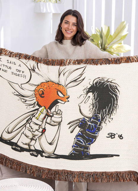 Storm Edward Scissorhands Chibi Woven Blanket | Marvel Cotton Throw - Snapping Turtle Gallery