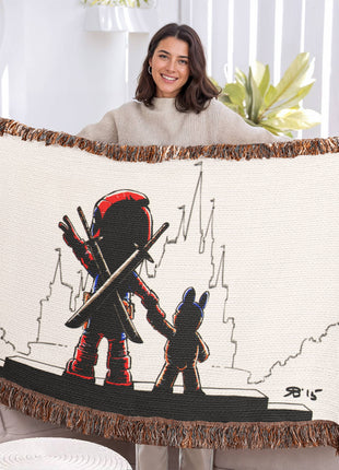 Deadpool Disney Chibi Blanket | Marvel Woven Throw - Snapping Turtle Gallery