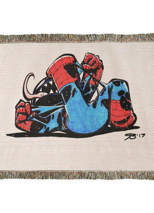 Spider-Man Venom Chibi Woven Blanket | Marvel Premium Cotton Throw - Snapping Turtle Gallery