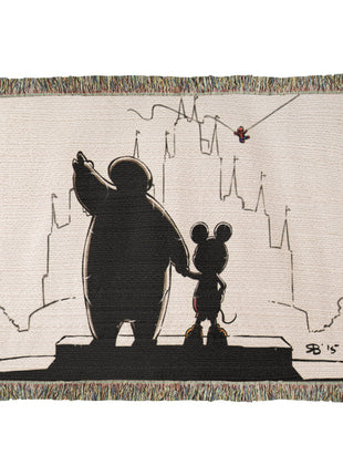 Baymax Mickey Spider-Man Chibi Blanket | Disney x Marvel Woven Throw - Snapping Turtle Gallery