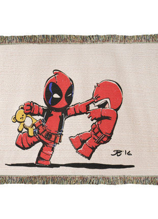 Deadpool Daredevil Chibi Blanket | Marvel Woven Throw - Snapping Turtle Gallery