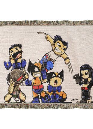 Wolverine X-23 Chibi Woven Blanket | Marvel X-Men Premium Cotton Throw - Snapping Turtle Gallery