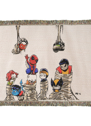 Spider-Man X-Men Chibi Woven Blanket | Marvel Premium Cotton Throw - Snapping Turtle Gallery