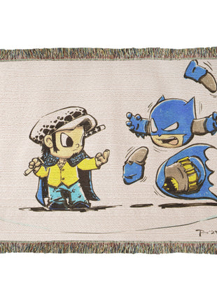 Law Batman Chibi Blanket | One Piece x DC Woven Throw - Snapping Turtle Gallery