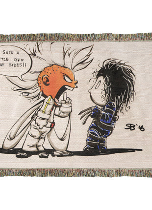 Storm Edward Scissorhands Chibi Woven Blanket | Marvel Cotton Throw, Shop Storm & Edward Scissorhands chibi Marvel woven blanket. 100% cotton loom-woven throw, 3 sizes. No peeling, no fading. Fast US shipping. Order yours today., [-Snapping Turtle Gallery