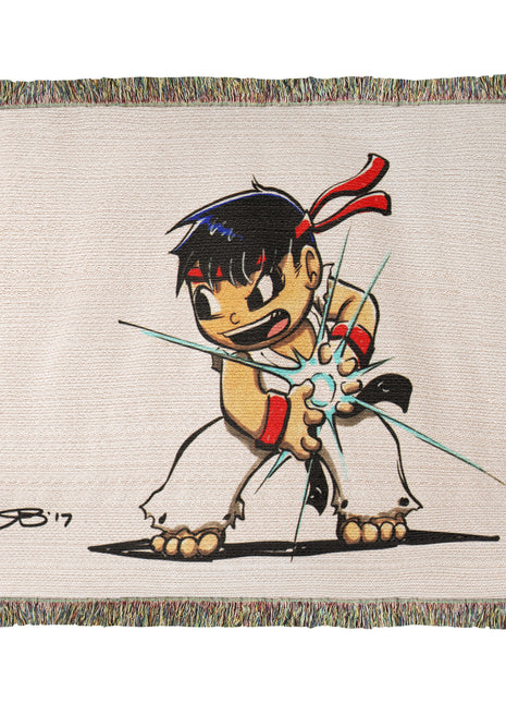 Ryu Blanket | Street Fighter Chibi Woven Throw 50x60 - Snapping Turtle Gallery
