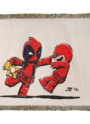 Deadpool Daredevil Chibi Blanket | Marvel Woven Throw - Snapping Turtle Gallery