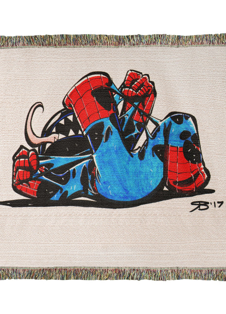 Spider-Man Venom Chibi Woven Blanket | Marvel Premium Cotton Throw - Snapping Turtle Gallery