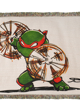 Michelangelo TMNT Chibi Blanket | Ninja Turtles Woven Throw - Snapping Turtle Gallery