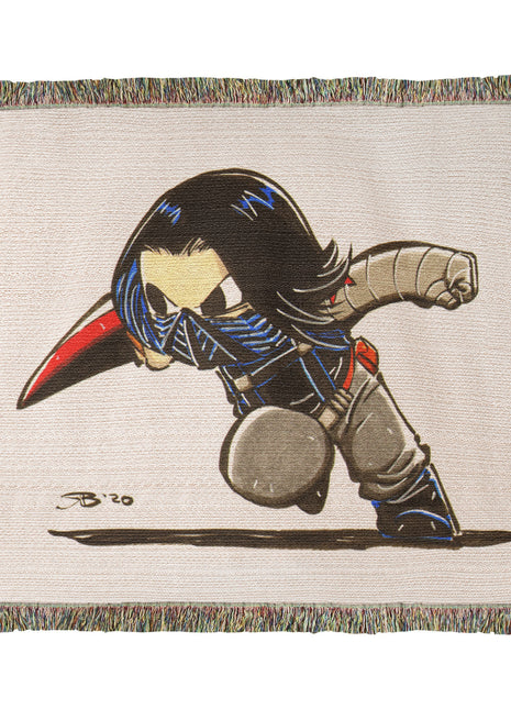 Winter Soldier Chibi Blanket | Marvel Woven Throw - Snapping Turtle Gallery
