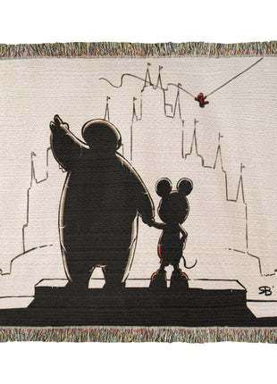Baymax Mickey Spider-Man Chibi Blanket | Disney x Marvel Woven Throw - Snapping Turtle Gallery