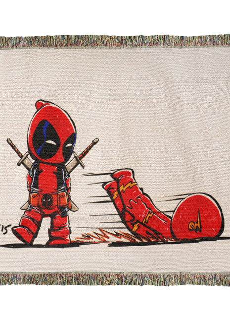 Deadpool Flash Chibi Blanket | Marvel x DC Woven Throw - Snapping Turtle Gallery