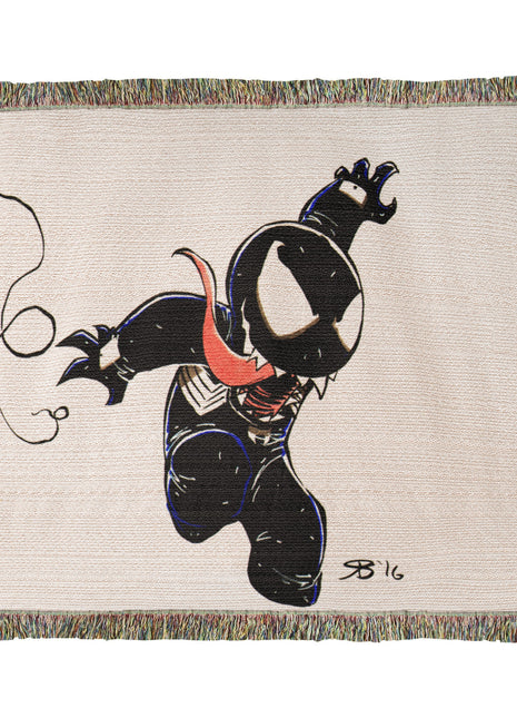 Venom Chibi Woven Blanket | Marvel Premium Cotton Throw - Snapping Turtle Gallery