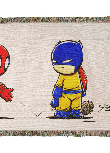 Deadpool Catwoman Chibi Blanket | Marvel x DC Woven Throw - Snapping Turtle Gallery