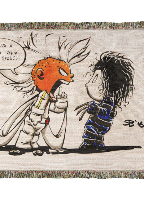 Storm Edward Scissorhands Chibi Woven Blanket | Marvel Cotton Throw - Snapping Turtle Gallery
