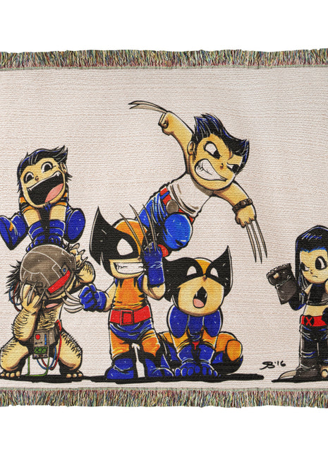 Wolverine X-23 Chibi Woven Blanket | Marvel X-Men Premium Cotton Throw - Snapping Turtle Gallery