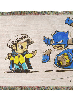Law Batman Chibi Blanket | One Piece x DC Woven Throw - Snapping Turtle Gallery