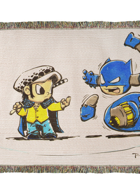 Law Batman Chibi Blanket | One Piece x DC Woven Throw - Snapping Turtle Gallery