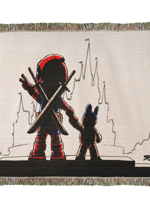 Deadpool Disney Chibi Blanket | Marvel Woven Throw - Snapping Turtle Gallery