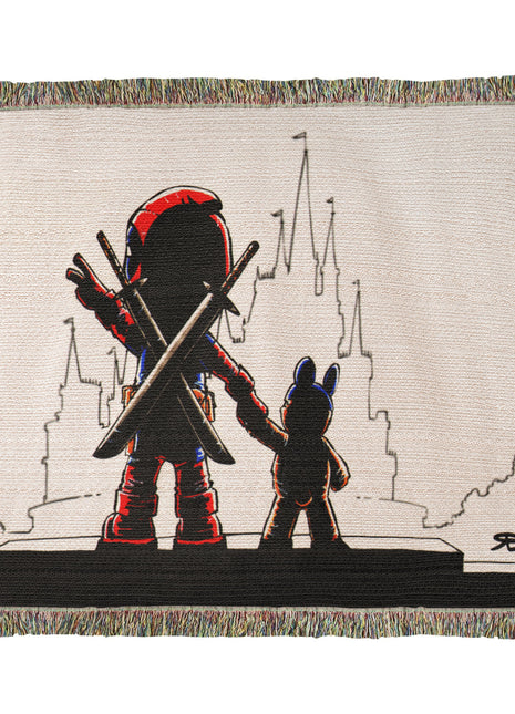 Deadpool Disney Chibi Blanket | Marvel Woven Throw - Snapping Turtle Gallery