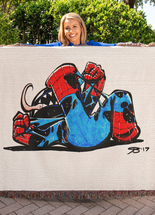 Spider-Man Venom Chibi Woven Blanket | Marvel Premium Cotton Throw - Snapping Turtle Gallery