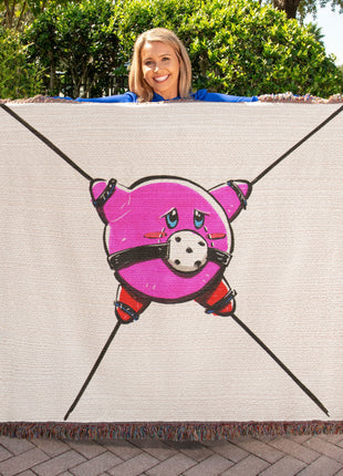 Kirby Chibi Blanket | Nintendo Woven Throw - Snapping Turtle Gallery