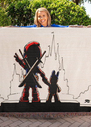 Deadpool Disney Chibi Blanket | Marvel Woven Throw - Snapping Turtle Gallery