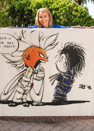 Storm Edward Scissorhands Chibi Woven Blanket | Marvel Cotton Throw, Shop Storm & Edward Scissorhands chibi Marvel woven blanket. 100% cotton loom-woven throw, 3 sizes. No peeling, no fading. Fast US shipping. Order yours today., [-Snapping Turtle Gallery