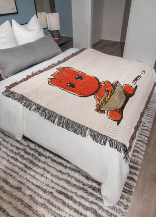 Baby Groot Chibi Blanket | Guardians of the Galaxy Woven Throw - Snapping Turtle Gallery