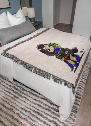 Beast Boy Raven Chibi Blanket | Teen Titans Woven Throw - Snapping Turtle Gallery