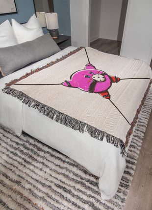 Kirby Chibi Blanket | Nintendo Woven Throw - Snapping Turtle Gallery