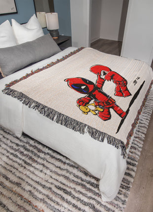 Deadpool Daredevil Chibi Blanket | Marvel Woven Throw - Snapping Turtle Gallery