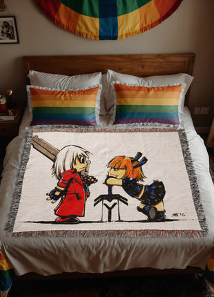 Dante Magik Chibi Blanket | Devil May Cry x Marvel Woven Throw - Snapping Turtle Gallery