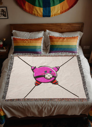 Kirby Chibi Blanket | Nintendo Woven Throw - Snapping Turtle Gallery